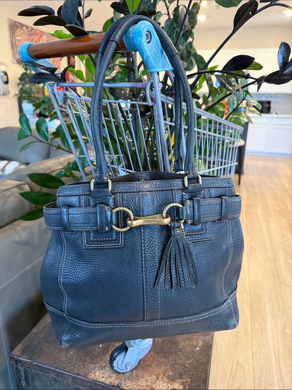 Coach pebbled leather Hampton Satchel E06S-10214